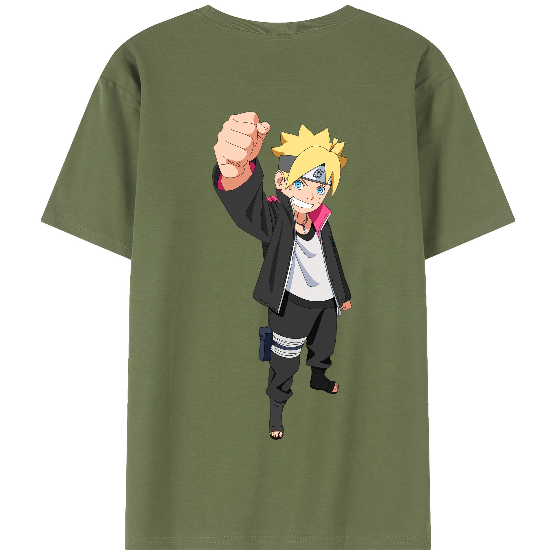 （画像用） NARUTO -ナルト- うずまき ボルト Uzumaki Boruto 綿100％半袖Tシャツ（背面プリント）